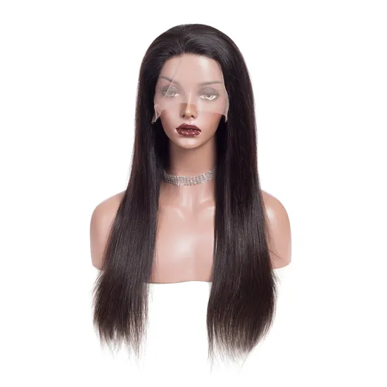 300% density  brazilian virgin hair straight human lace front indian remy wig
