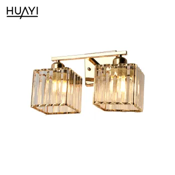 Nordic Style French Gold Square Hotel Dining Room Iron Crystal Modern Ceiling Lamp
