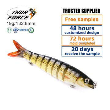 THORFORCE 132.8mm 19g Sinking Multi-Jointed Freshwater Pike Fishing Lure
