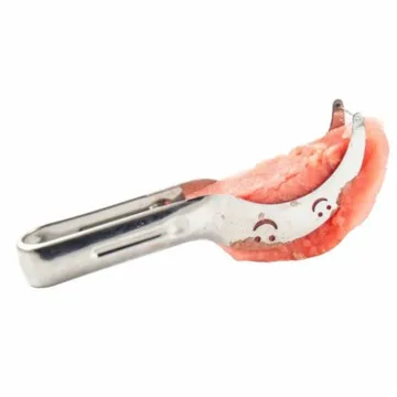 smile face stainless steel cantaloupe watermelon knife server slicer