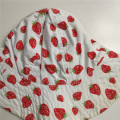 Baby Girl Algodão Poplin Strawberry Print Floppy Hat