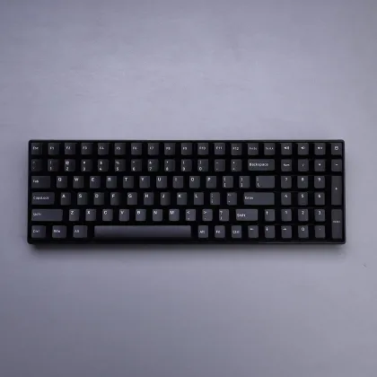 White on Black PBT Double Shot Keycaps for Filco Cherry Ducky iKBC Mechanical Gaming Keyboard