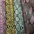 Custom Color Abrasion-Resistant Snake Skin Leather for Bags