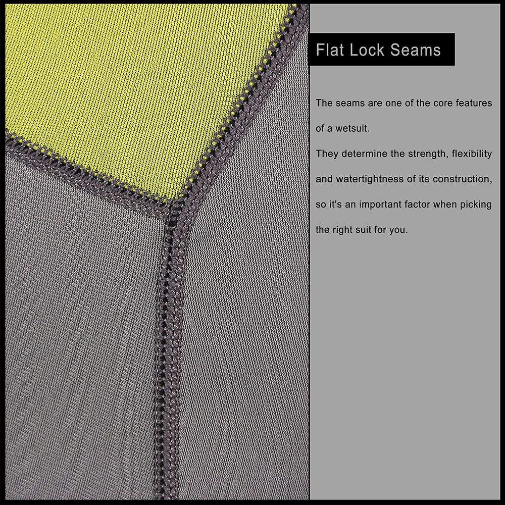 Flatlock sitching mens wetsuit