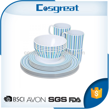 Food grade melamine recycle natural different kinds of dinnerware