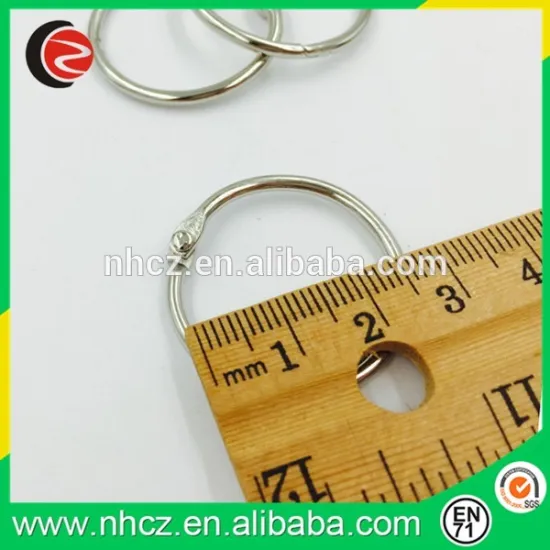 Nickel plating metal Mini 25MM book ring