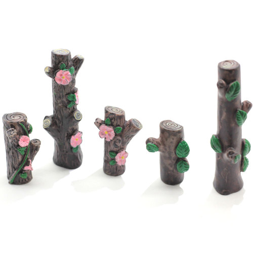Πολλαπλά μεγέθη 3D Κούτσουρο Φύλλα Λουλούδι Cabochon Χειροτεχνία Κοσμήματα Στολίδια Καταστήματα Tree Stub Φωτογραφικά στηρίγματα