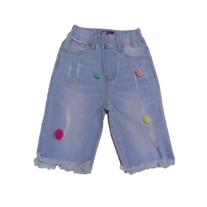 Blue baby girl pants infant jenas children girls denim shorts girl denim trousers