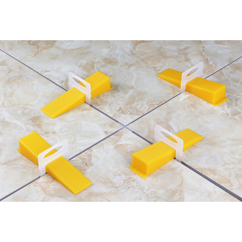 Leveler accessories with red wedges