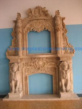 flower carved fireplace mantel