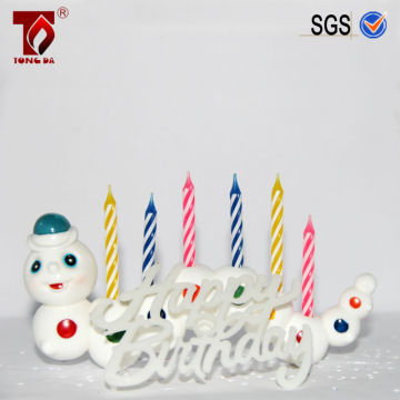 hot item 7pcs birthday candle with centipede plastic candle holder and a happy birthday plaque