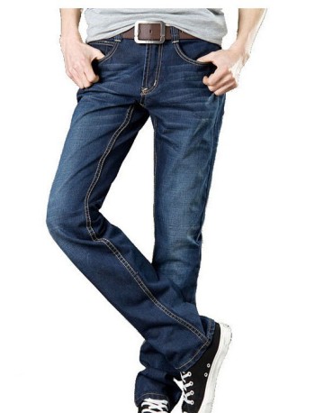 european-styled denim jeans straight jeans men baggy jeans