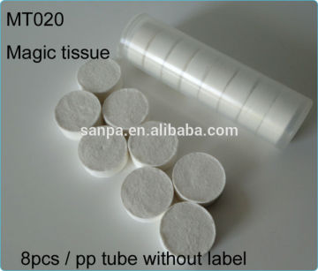 2016 Hangzhou Plastic TubeMagic Wet Compressed Facial Coin Tissue