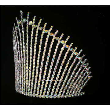 Hecho a mano AB Rhinestone Tiara Pageants Crown Crown