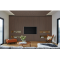 Dark oak acoustic slat wall panel