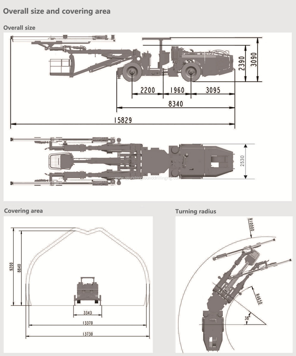 Hydraulic Underground Tunnel Borehole drilling machine