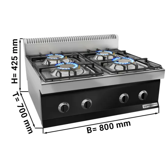 Stainless Steel Built in Panel 4 Burners Cooktop Stove Gas Hobretail & Wholesale