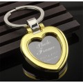 Customised Metal Gold Silver Photo Frame Keychain