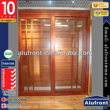 thermal break system aluminum clad wood sliding door with Germany Hardware