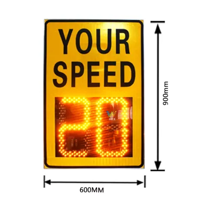 road safety amber LED radar speed sign