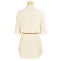 Acquista modesto designer di moda personalizzato 100% cotone da ufficio da donna con vestito bianco dalla maglietta con lacci