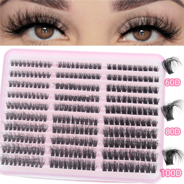 60D 80D 100D Mixed Wispy Cluster Lashes