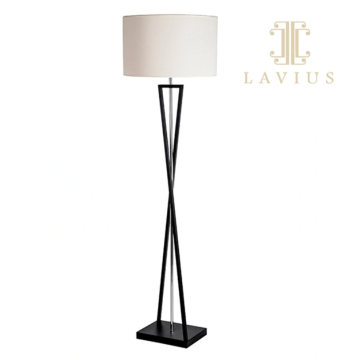 Modern indoor floor lamp with warm color