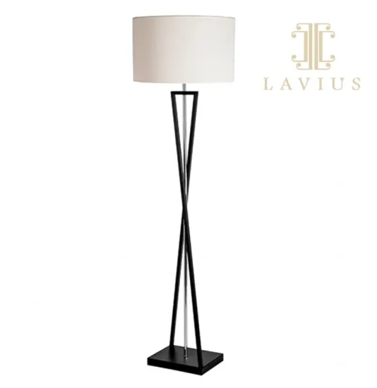 Modern indoor floor lamp with warm color