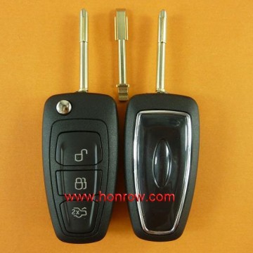 3 button flip remote key blank ( Black Color) FORD MONDEO