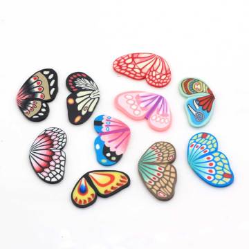 26 * 16 MM assortis Simulation ailes de papillon polymère argile bricolage enfants jouets artisanat bricolage accessoires argile décoration