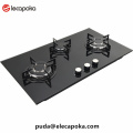 low price 3 burner gas stove glass top