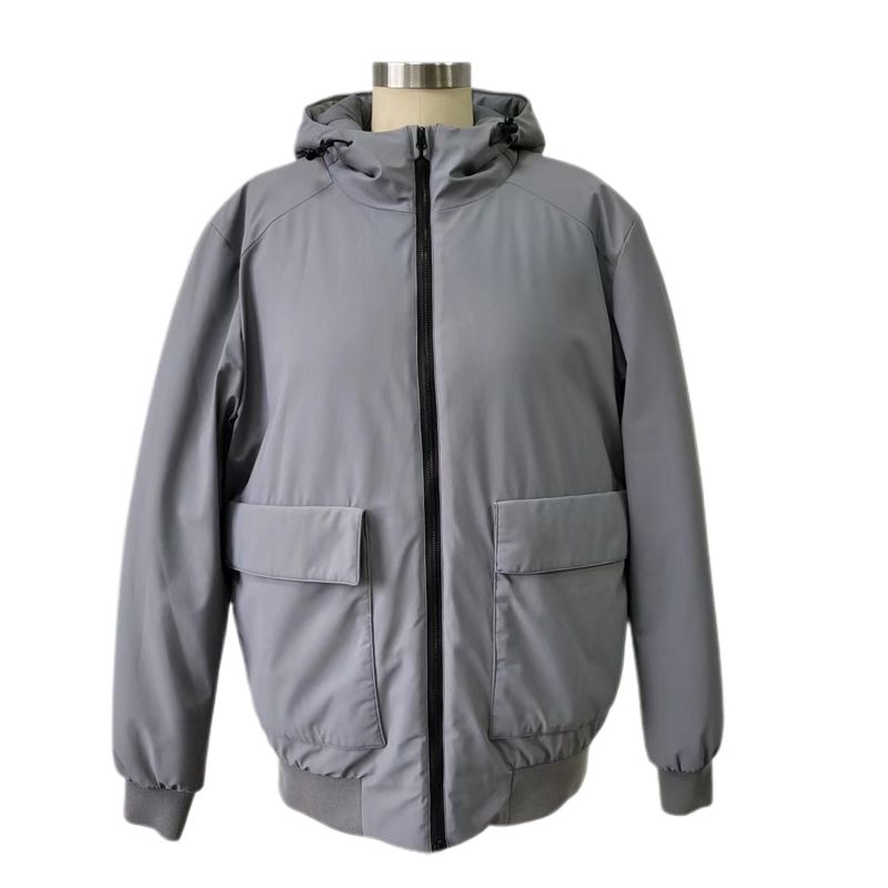 Men's flap pocket zip up padding jacket