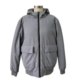 Men's flap pocket zip up padding jacket
