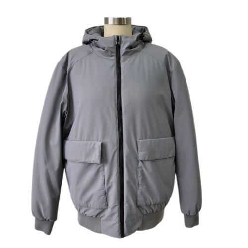Men's flap pocket zip up padding jacket