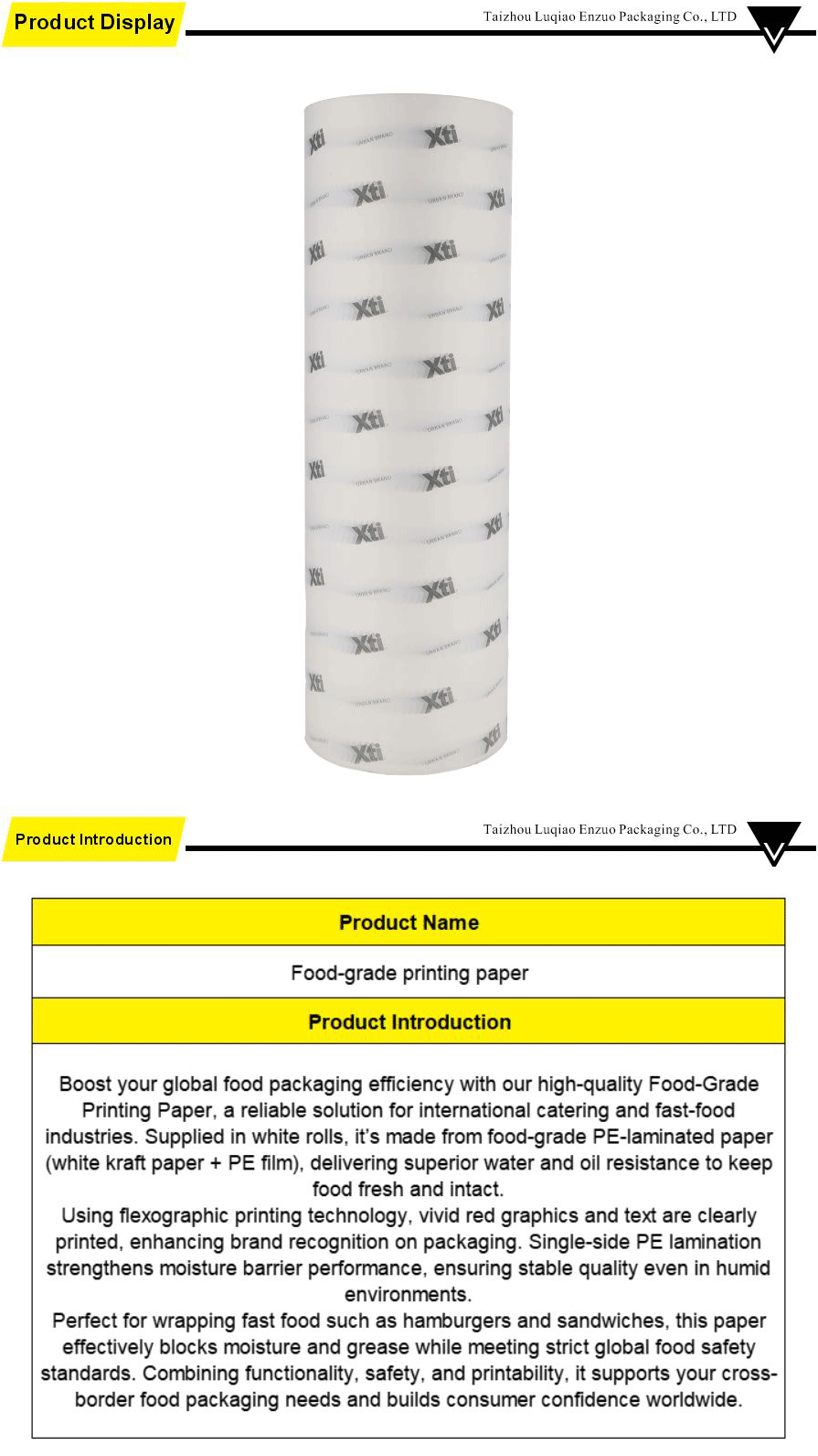 Sample books and food-grade paper printing-xiangqing1-EZ035
