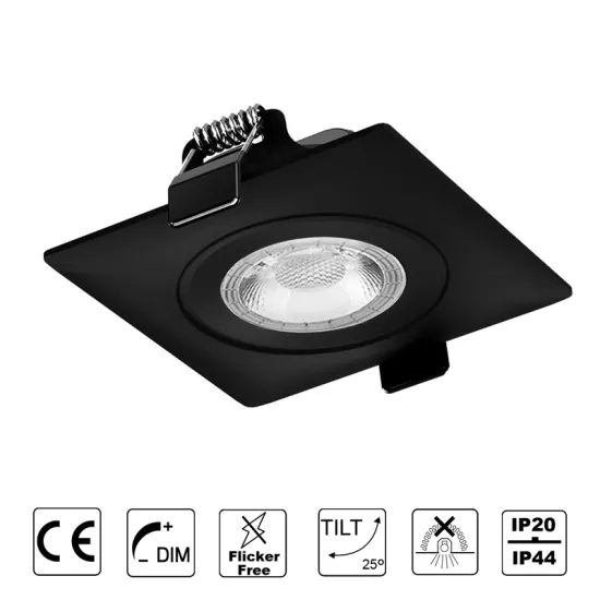 Black led ceiling spotlights
