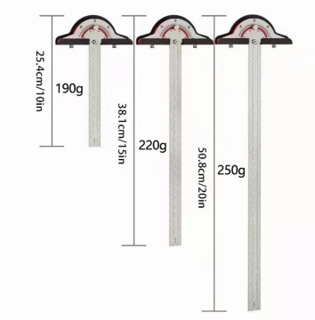 Thước đo đo đa góc kim loại bền cho chế biến gỗ