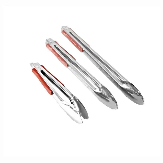Heat Resistant Stainless Steel BBQ Tongs for Salad and Cooking