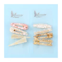 Transparent Flower Colorful Candy Inter Layer Hair Clips