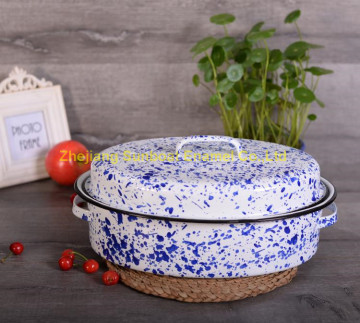 ST-R02 15 INCH enamel turkey roaster pan