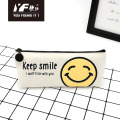 Estuche de lápices de lona lindo estilo Keep Smile personalizado