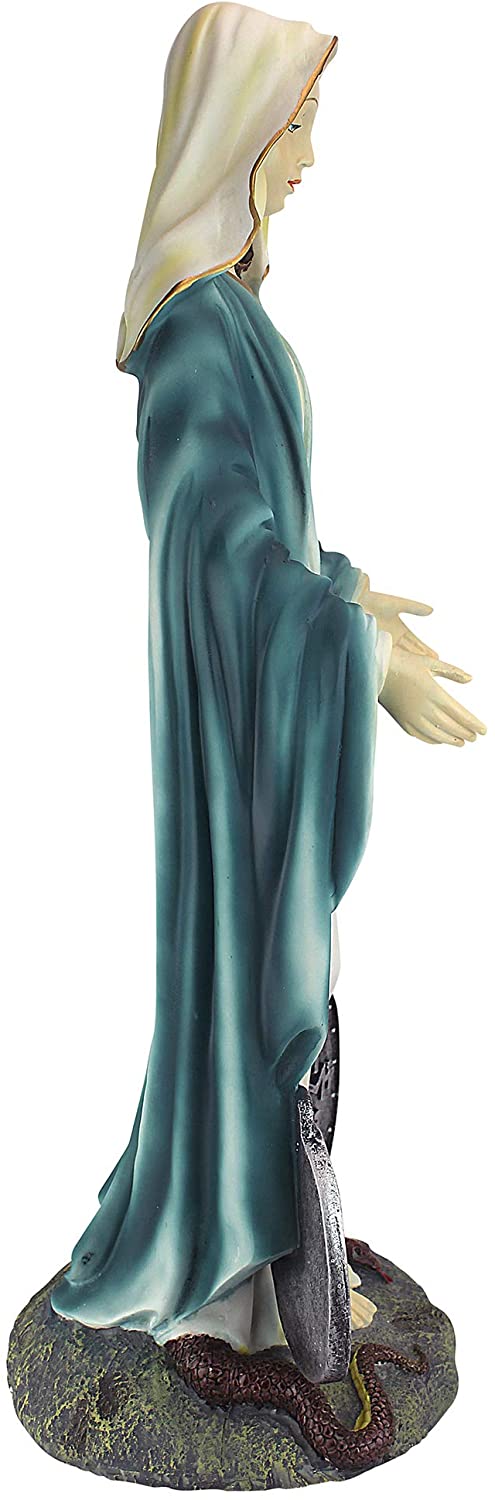 Medal Madonna Italian Style Religious Garden Statue