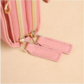 Simple Pink Touch-screen Mobile Phone Handbag