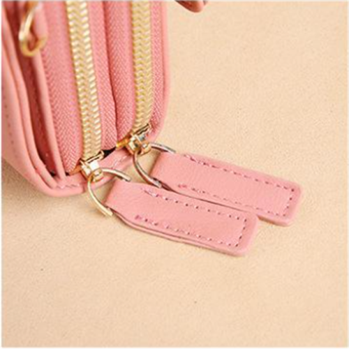 PU Leather Material Handbag Simple Pink Touch-screen Mobile Phone Handbag Manufactory