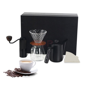 Set di caffè a macinatrice manuale da 600 ml con bollitore a collo di cioetto drip - attrezzatura da caffè entry -level con regalo