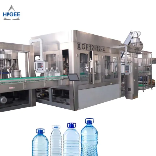 Automatic 5 Litre Plastic Bottle Water Filling, Capping & Labeling Machine