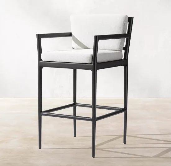 2023 New Fashion Patio Garden Bar Chairs Aluminum Outdoor Furniture