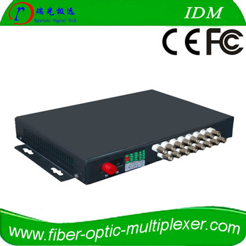 16 audio video fiber optic transmitter receiver