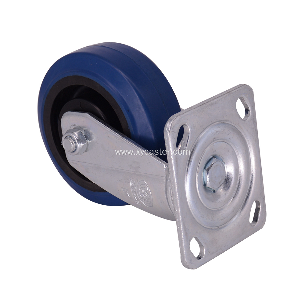 5 Inch Industrial Rubber Caster Wheel Swivel