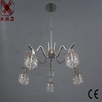 Iron Crystal Lampshade Chandelier